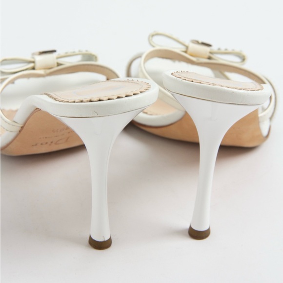 SOLD — Dior White and Cream Bow Heels - Picture 10 of 10